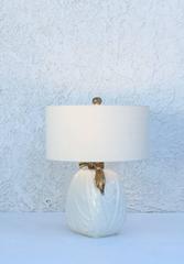 Pair of Ceramic and Brass Table Lamps by Chapman