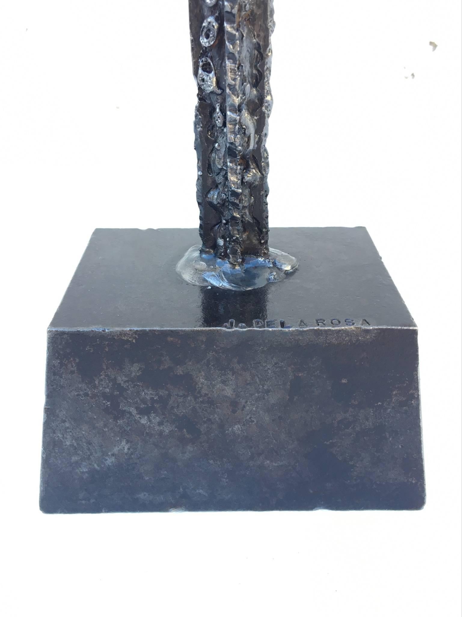 Wrought Iron Brutalist Studio Sculpture by John De La Rosa