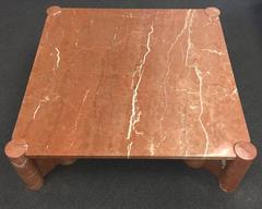Polished Rosso Marble "Jumbo" Cocktail Table by Gae Aulenti