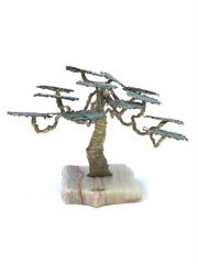 Quartz and Bronze Monterey Cypress Tree Sculpture by John Demott
