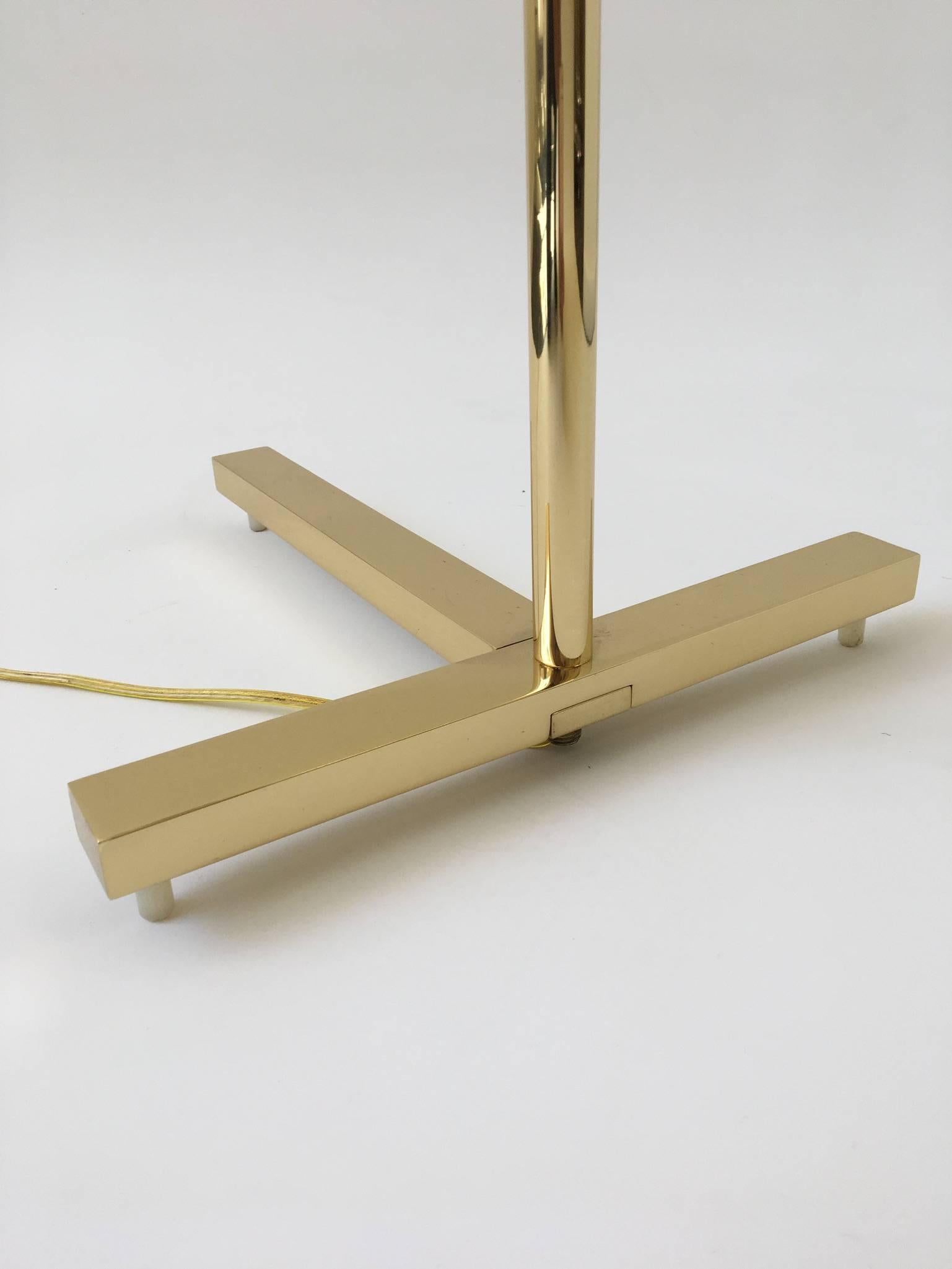 Adjustable Brass Reading Floor Lamp by Casella 1