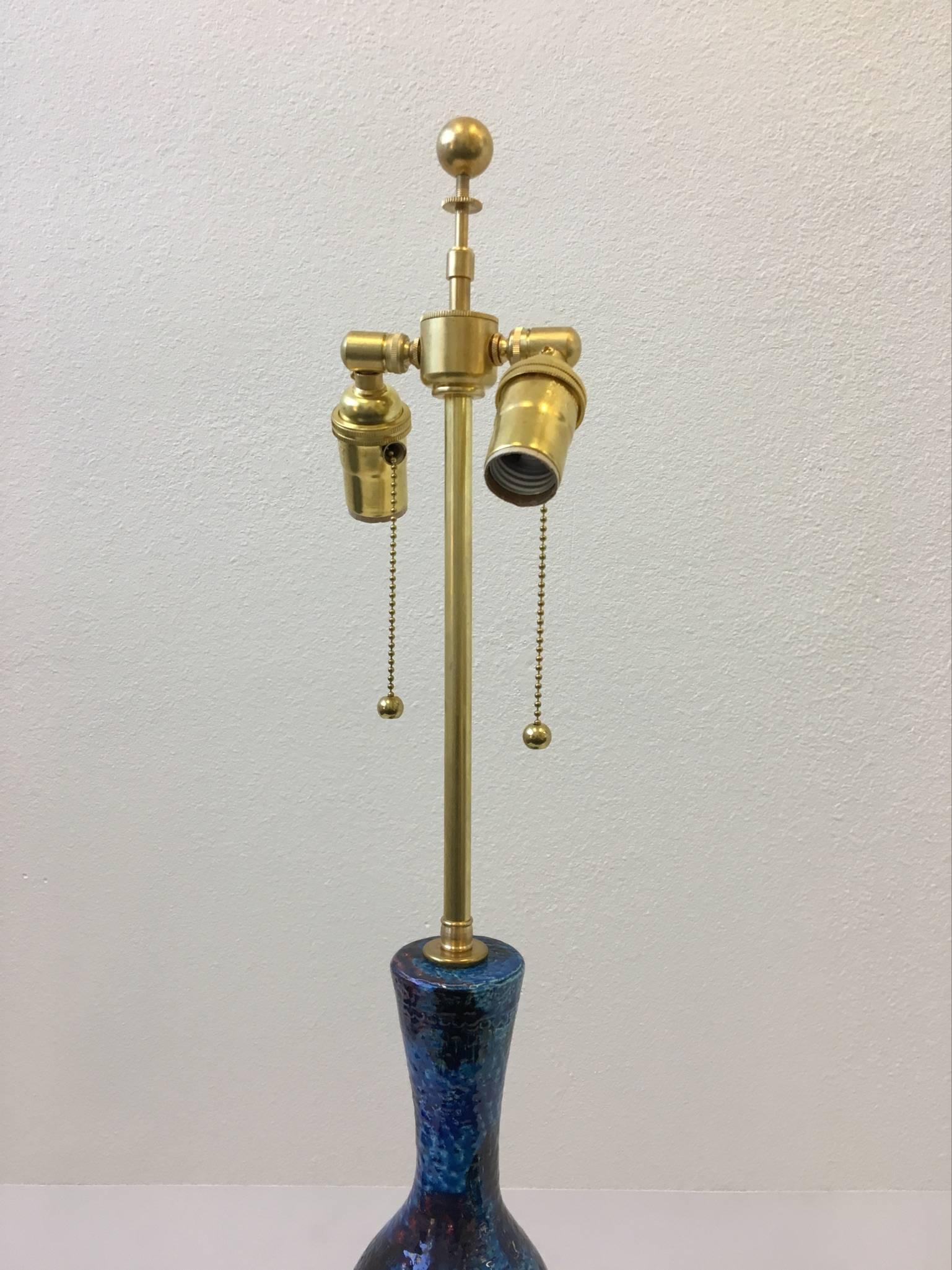 Mid-20th Century Italian Ceramic and Brass 