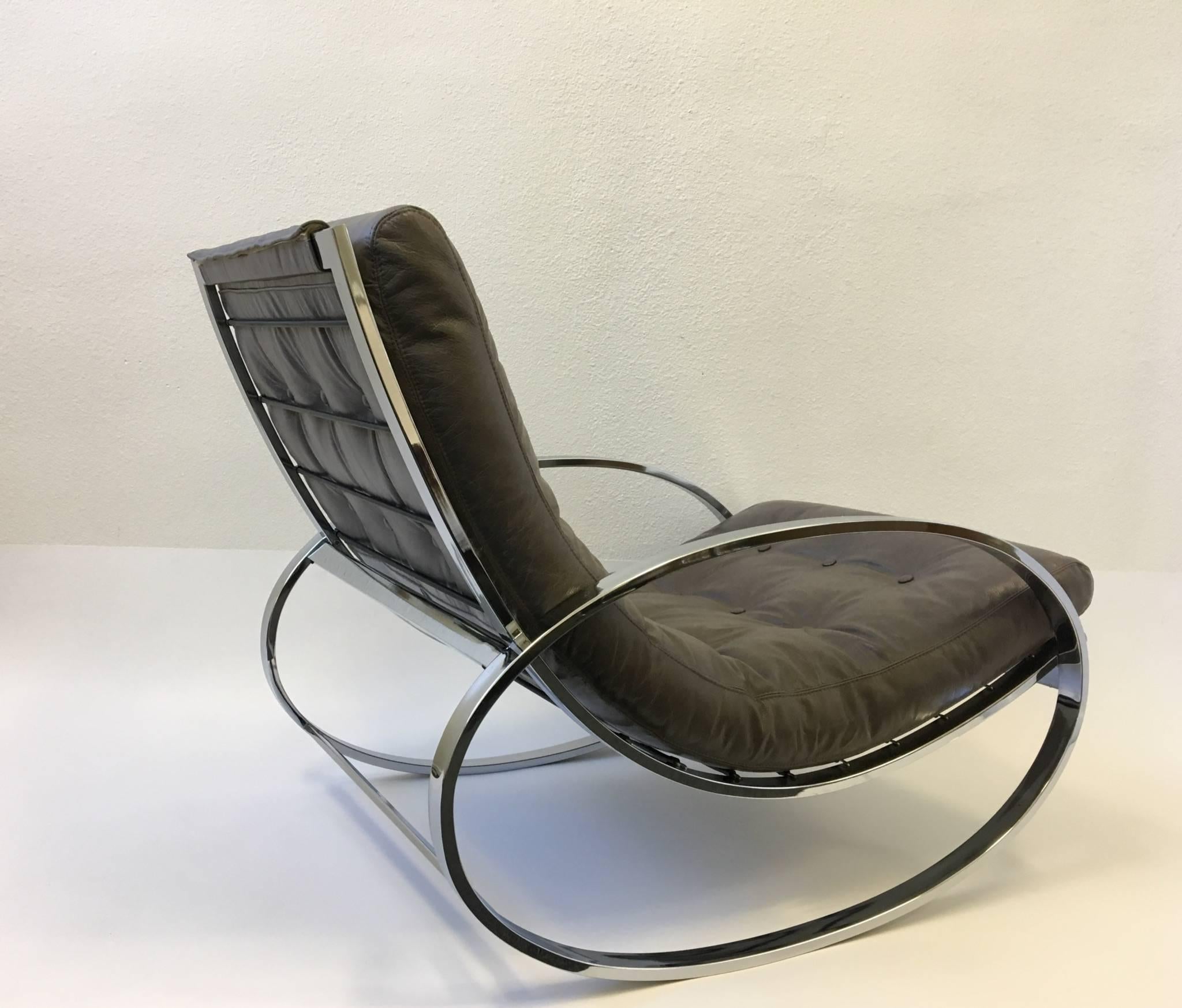 renaro black leather chair