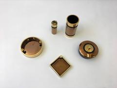 Gold and Copper Glazed Italian Ceramic Smoking Set by Bitossi