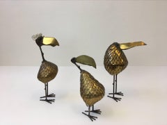 Brass and Bronze Family of Dodo Birds Sculptures