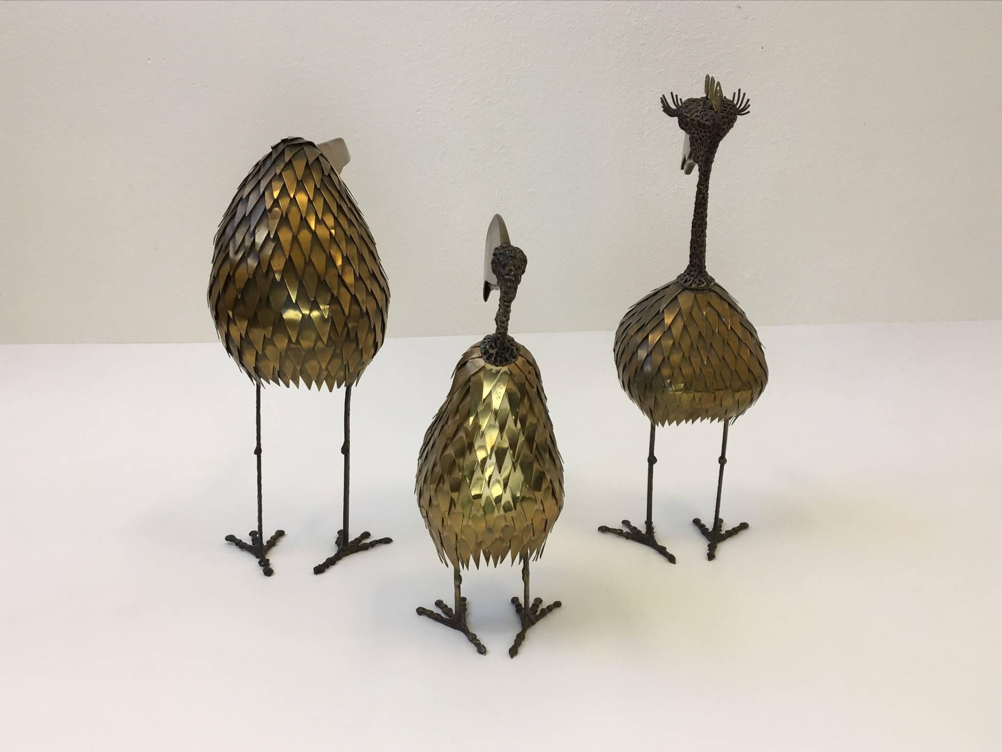 Brass and Bronze Family of Dodo Birds Sculptures 3