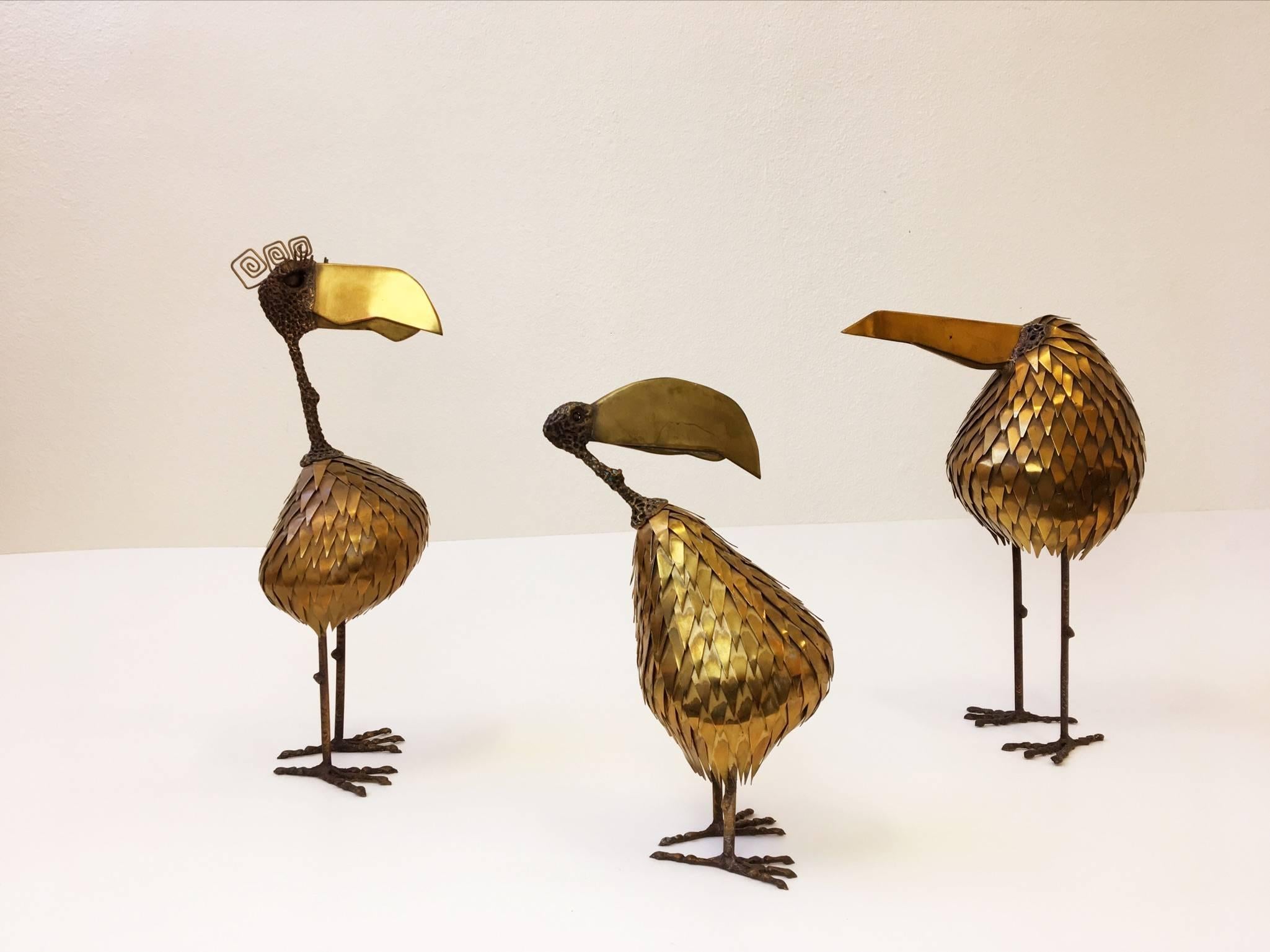 Brass and Bronze Family of Dodo Birds Sculptures 4