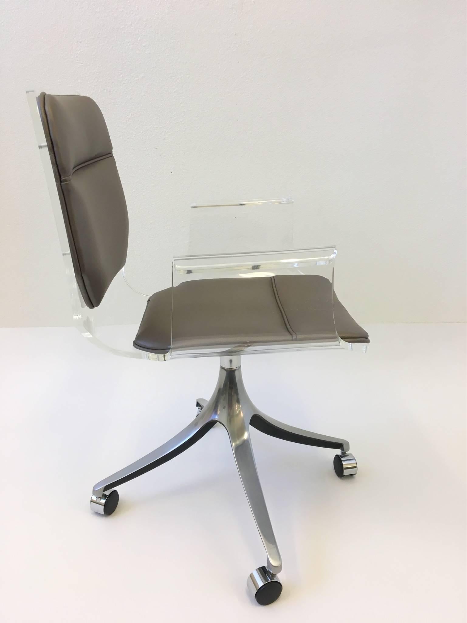 acrylic swivel desk chair