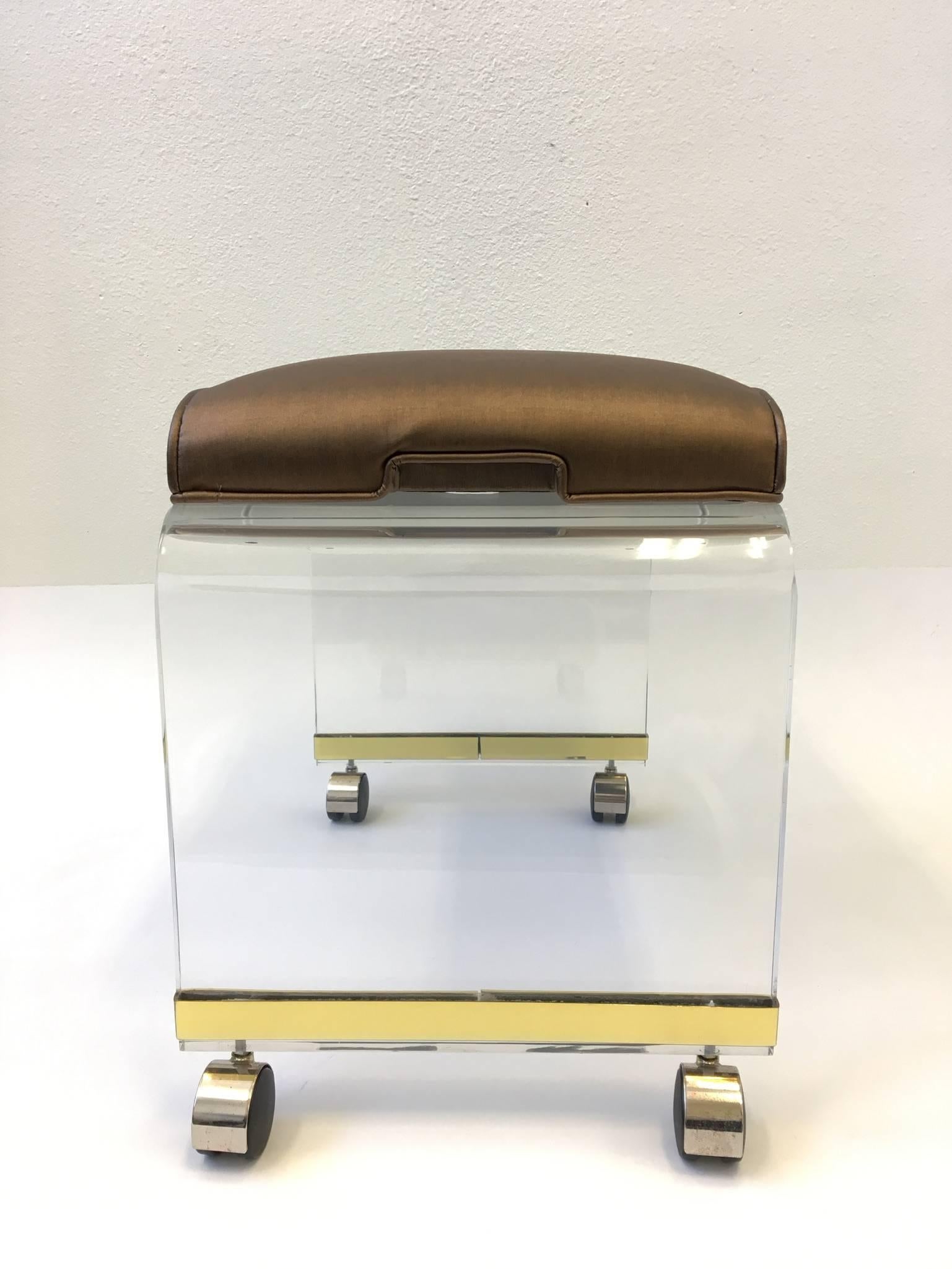 acrylic vanity stool