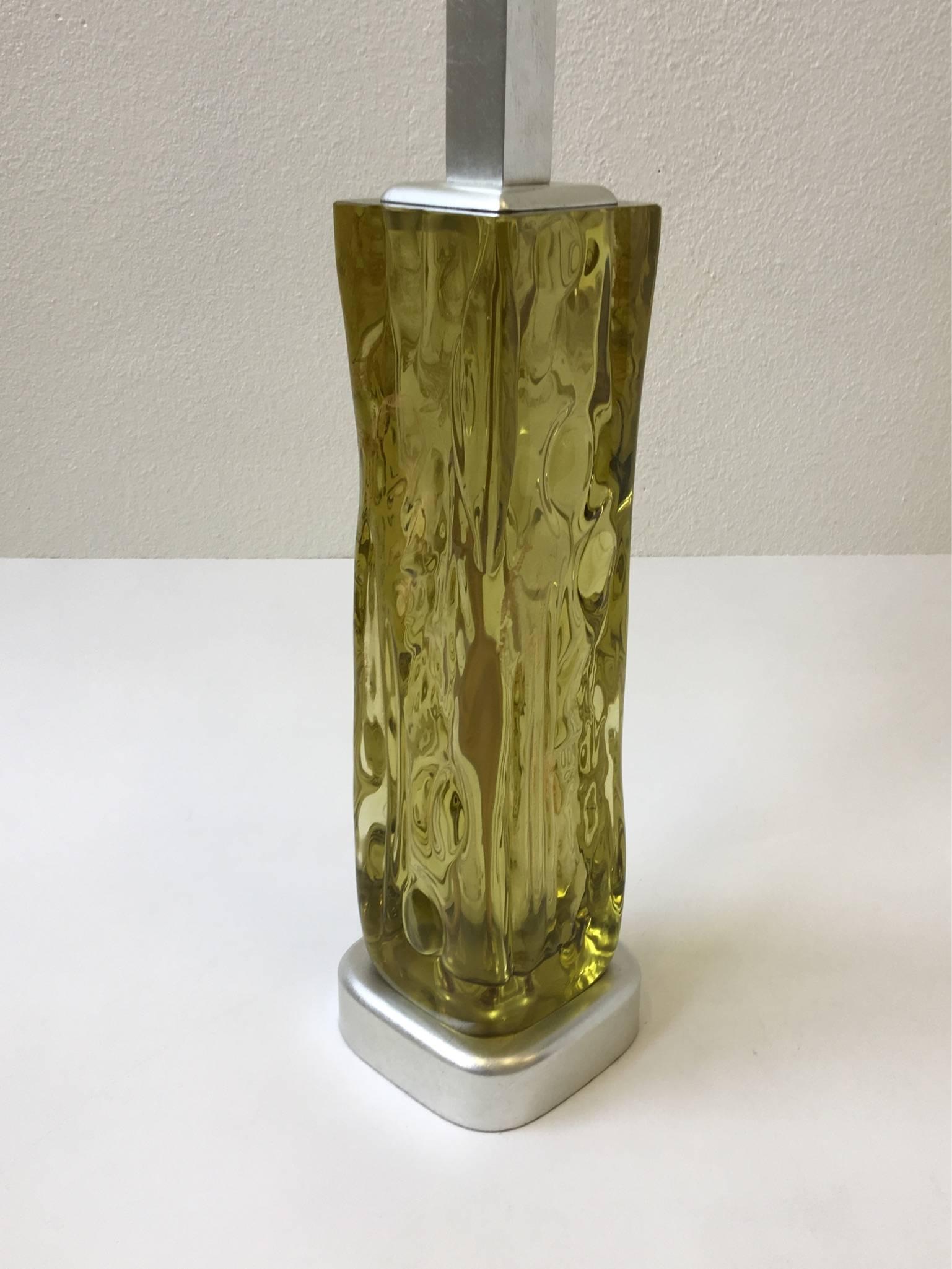 Mid-20th Century Italian Murano Glass Table Lamp by Seguso for Marbro