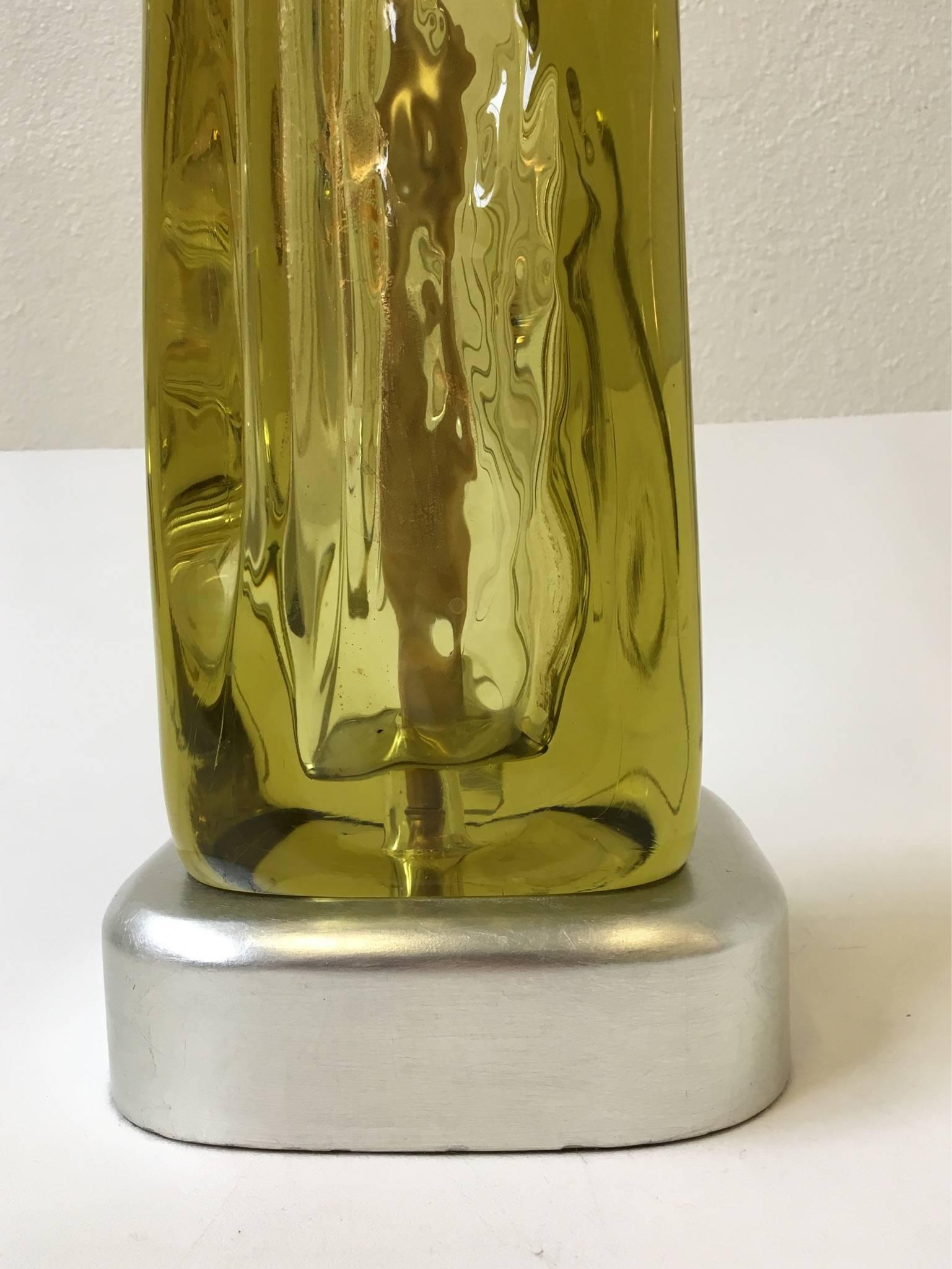 Italian Murano Glass Table Lamp by Seguso for Marbro 1