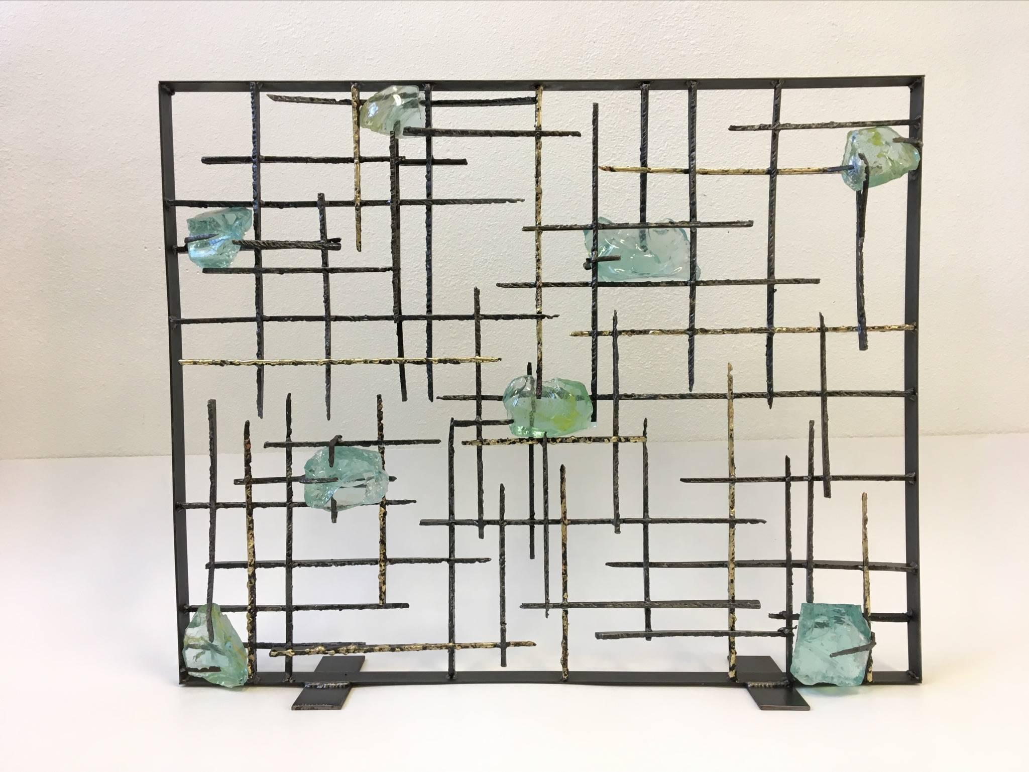 Brutalist Studio Fireplace Screen by American Sculptor John De La Rosa 5