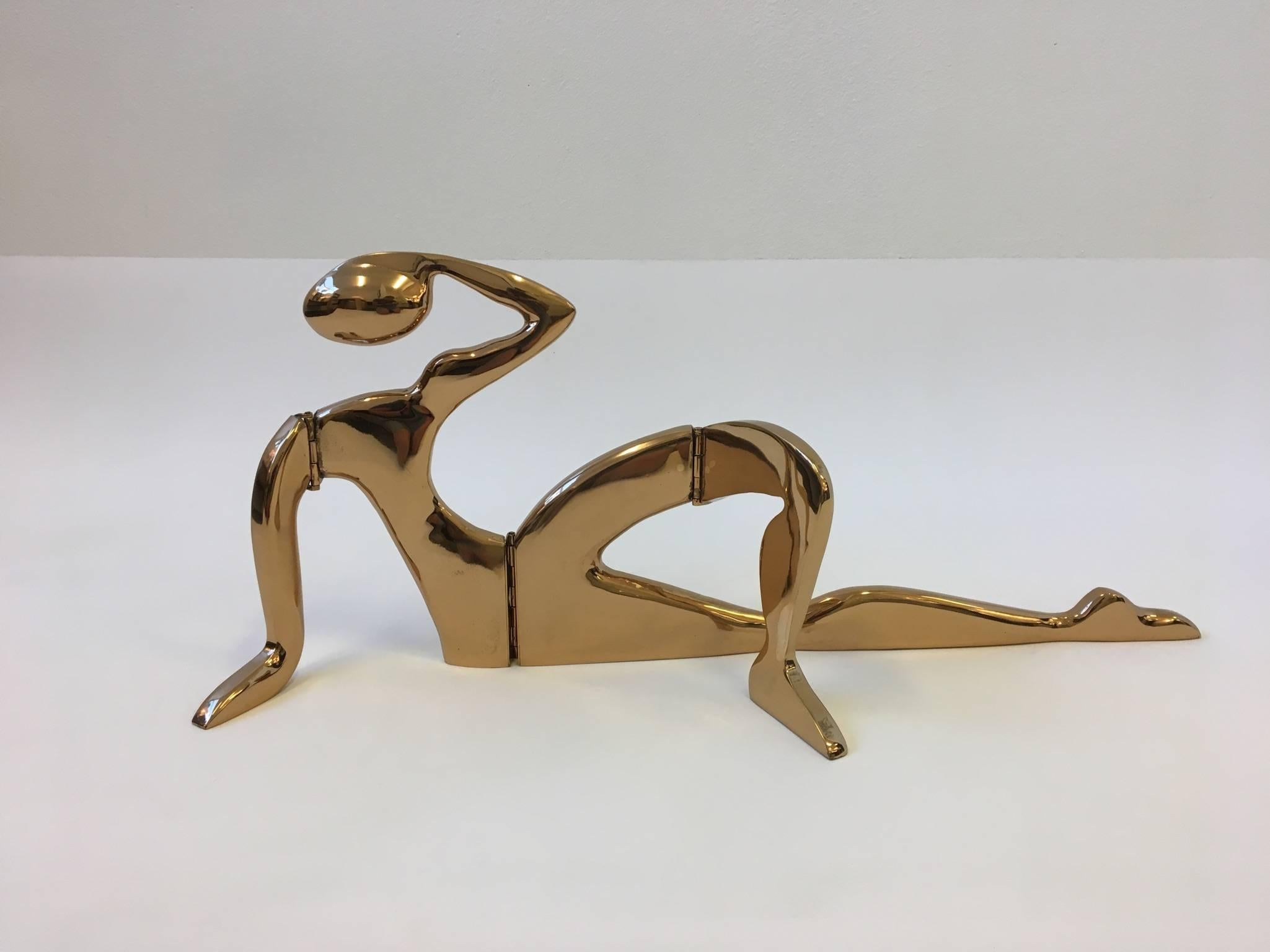 Bronze Reclining Figure Sculpture by Eichengreen and Gensburg In Excellent Condition In Palm Springs, CA