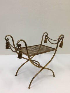 Italian Gilded Iron Vanity Stool