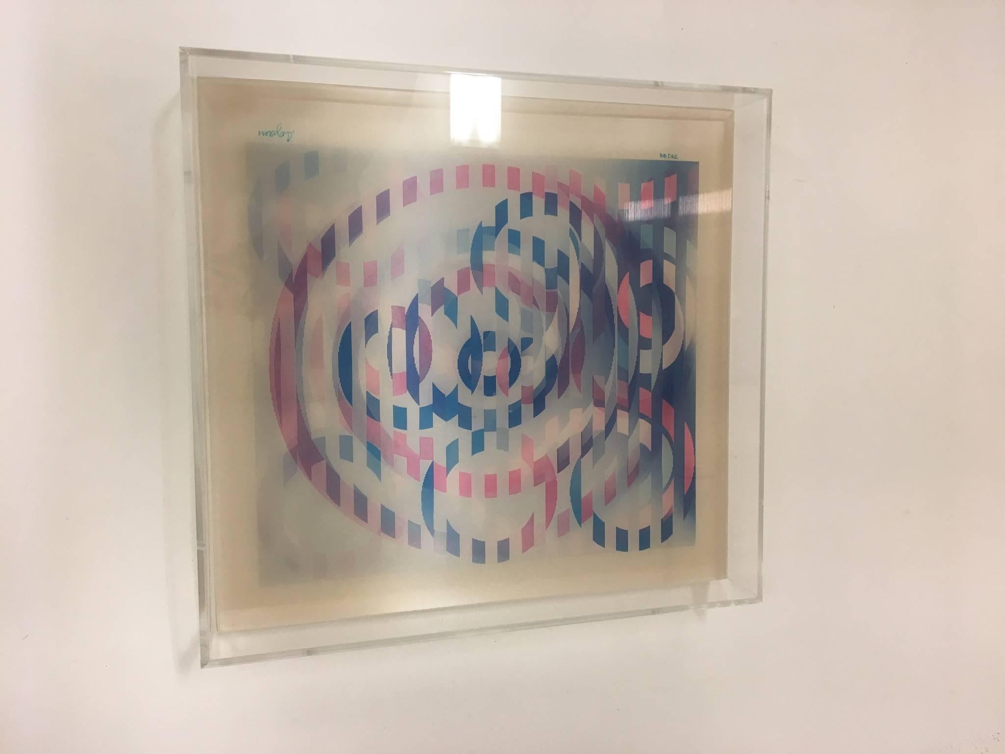 Israeli Signed and Numbered Lenticular Lightograph by Yaacov Agam