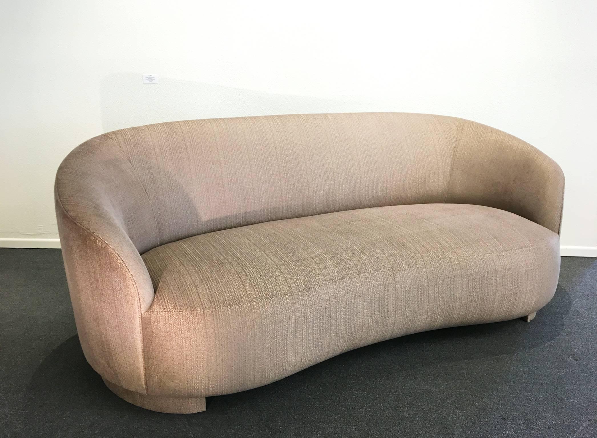 Fabric New Moon Two-Armed Sofa by Vladimir Kagan
