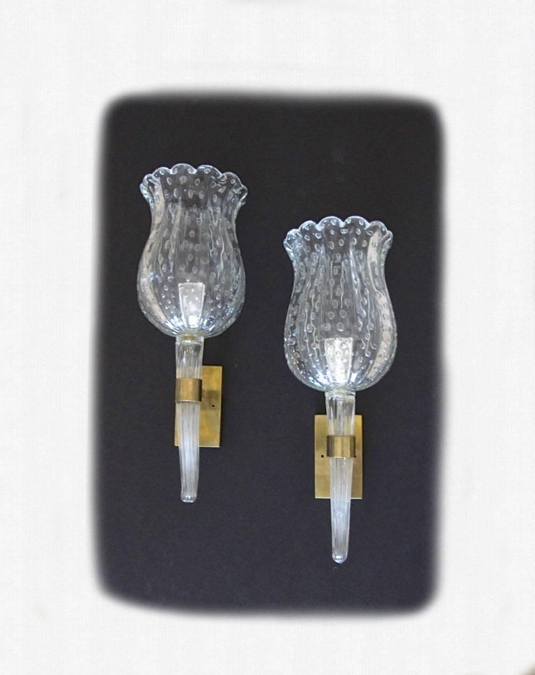 clear glass wall sconce glass cylinder italian barovier murano fluted cup clear glass wall sconces for sale at 1stdibs clear glass wall sconce glass cylinder italian barovier murano fluted cup clear glass wall sconces for sale at 1stdibs