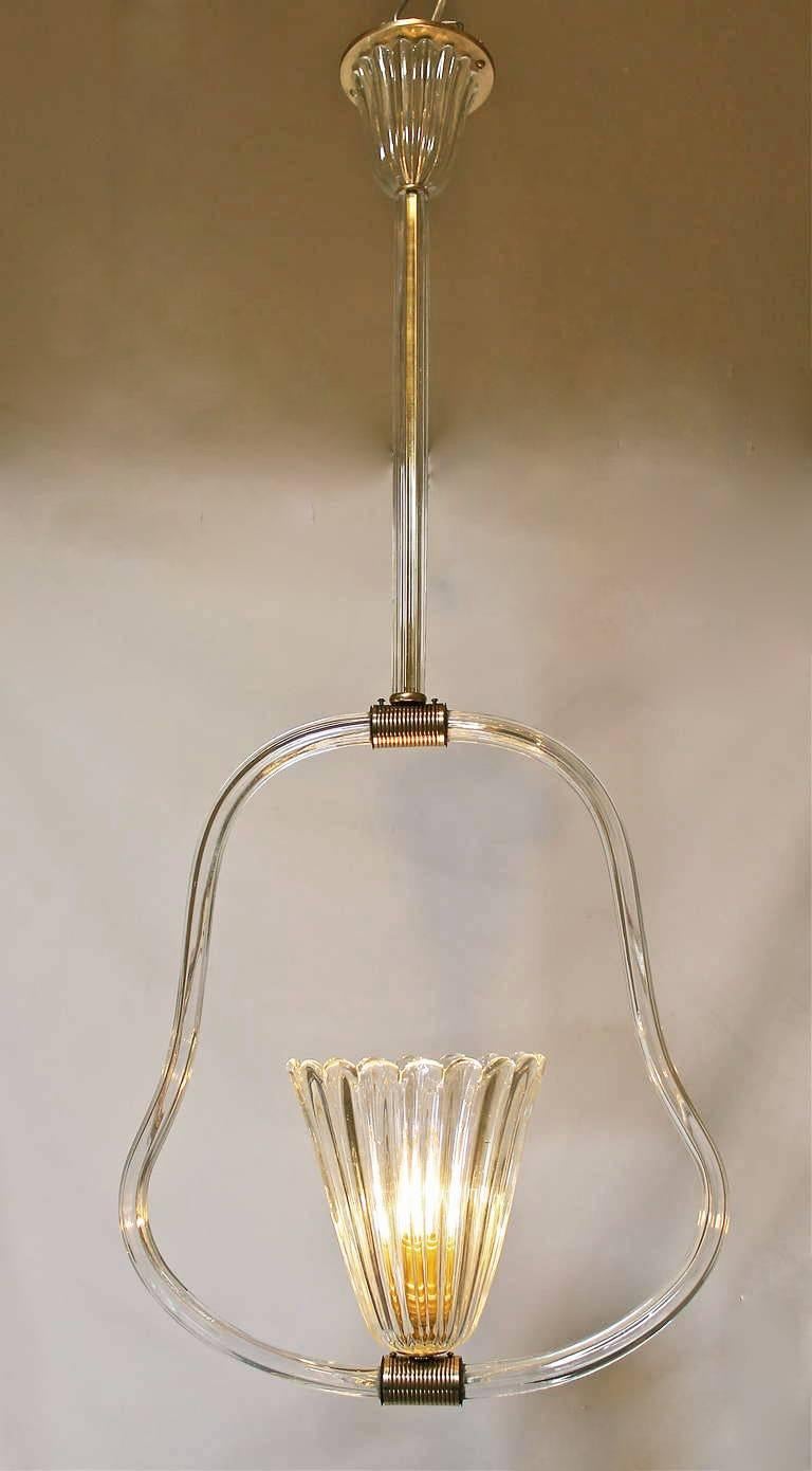 Barovier Murano Glass Pendant Light Chandelier For Sale 3