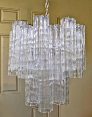 Venini Murano "Tronchi" Glass Chandelier