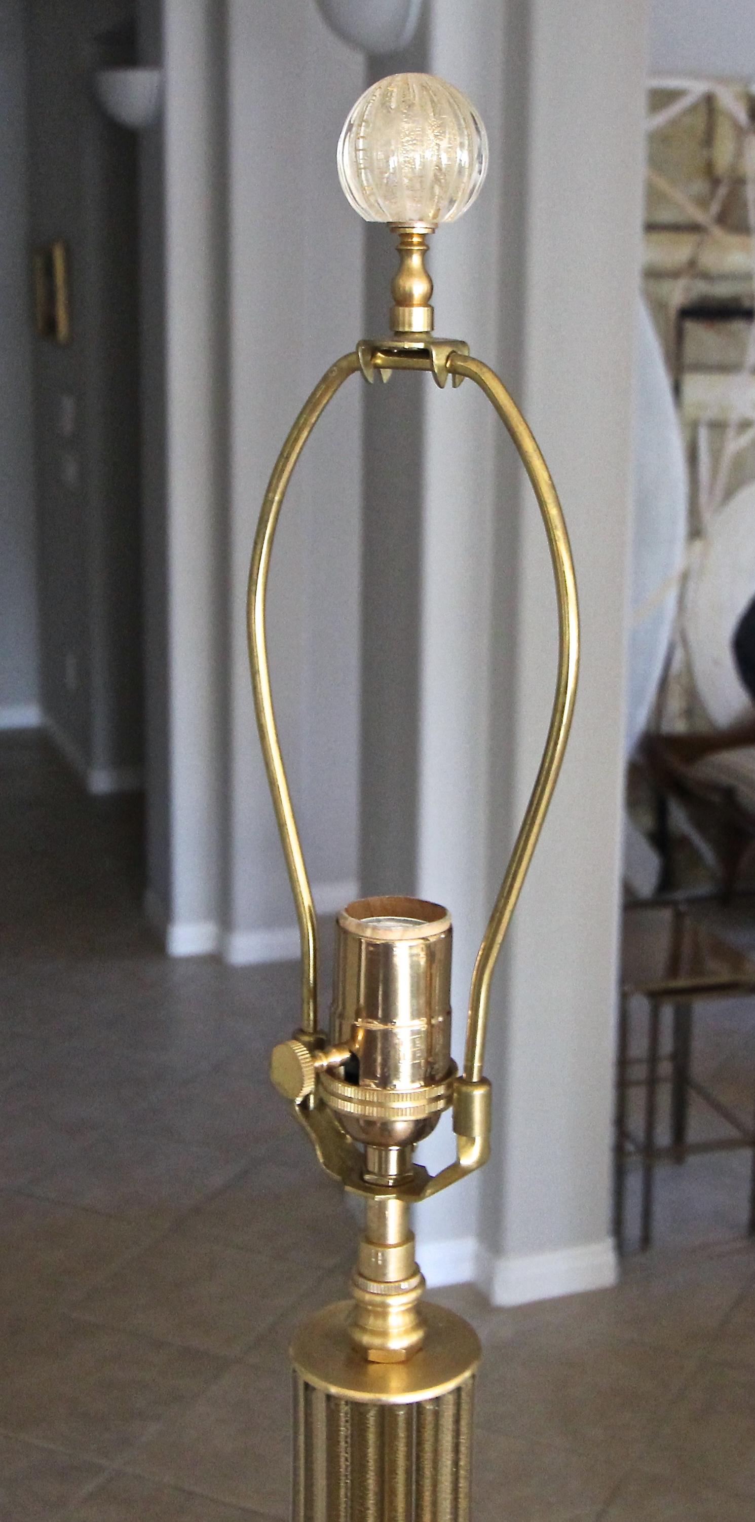Murano Bronze and Gold Glass Floor Lamp 5