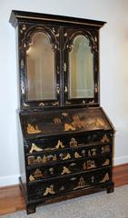 Early 18th Century English Queen Anne Chinoiserie Japanned Secretaire