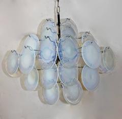 Vistosi Murano Opalescent Glass Disc Chandelier