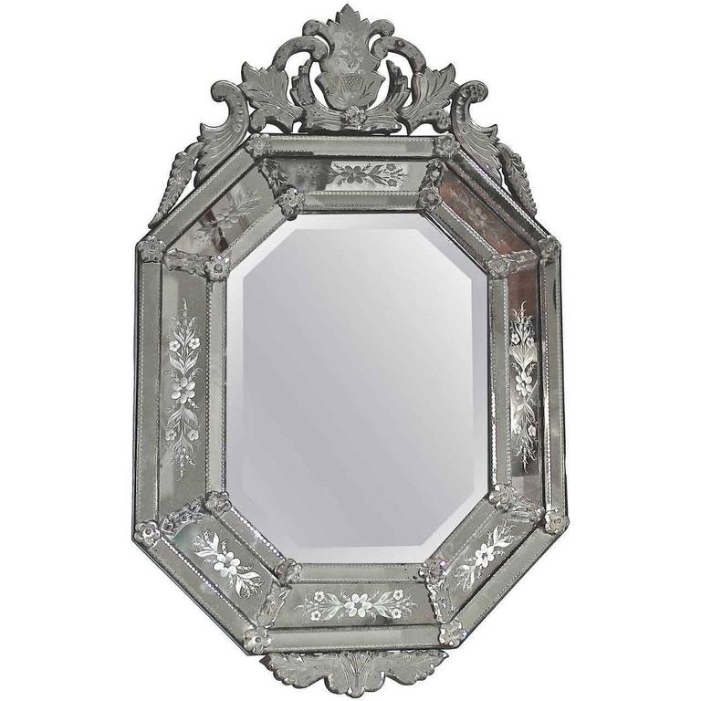Italian Etched Glass Wall Mirror at 1stDibs etched glass
