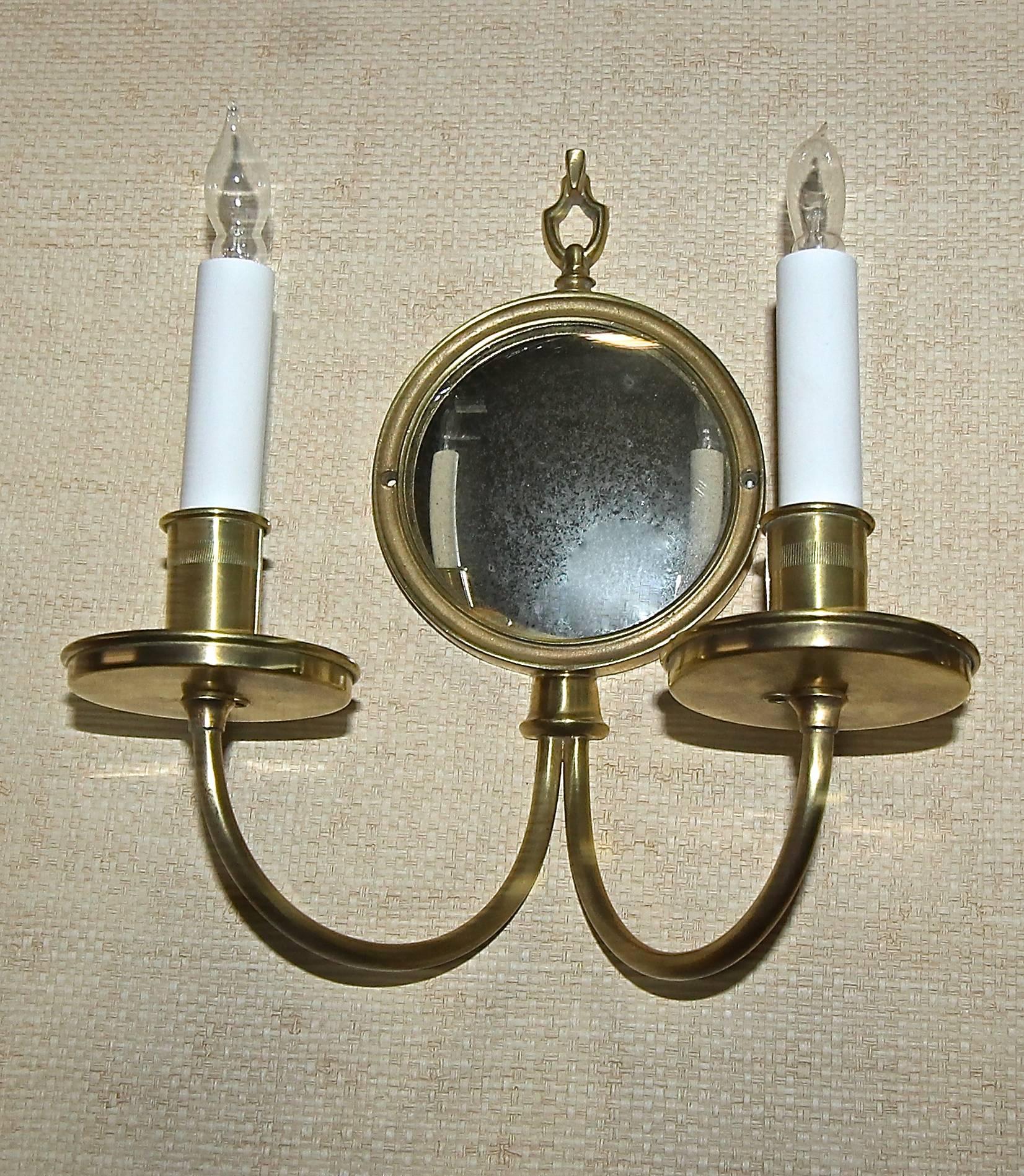 bronze mirrored wall sconce