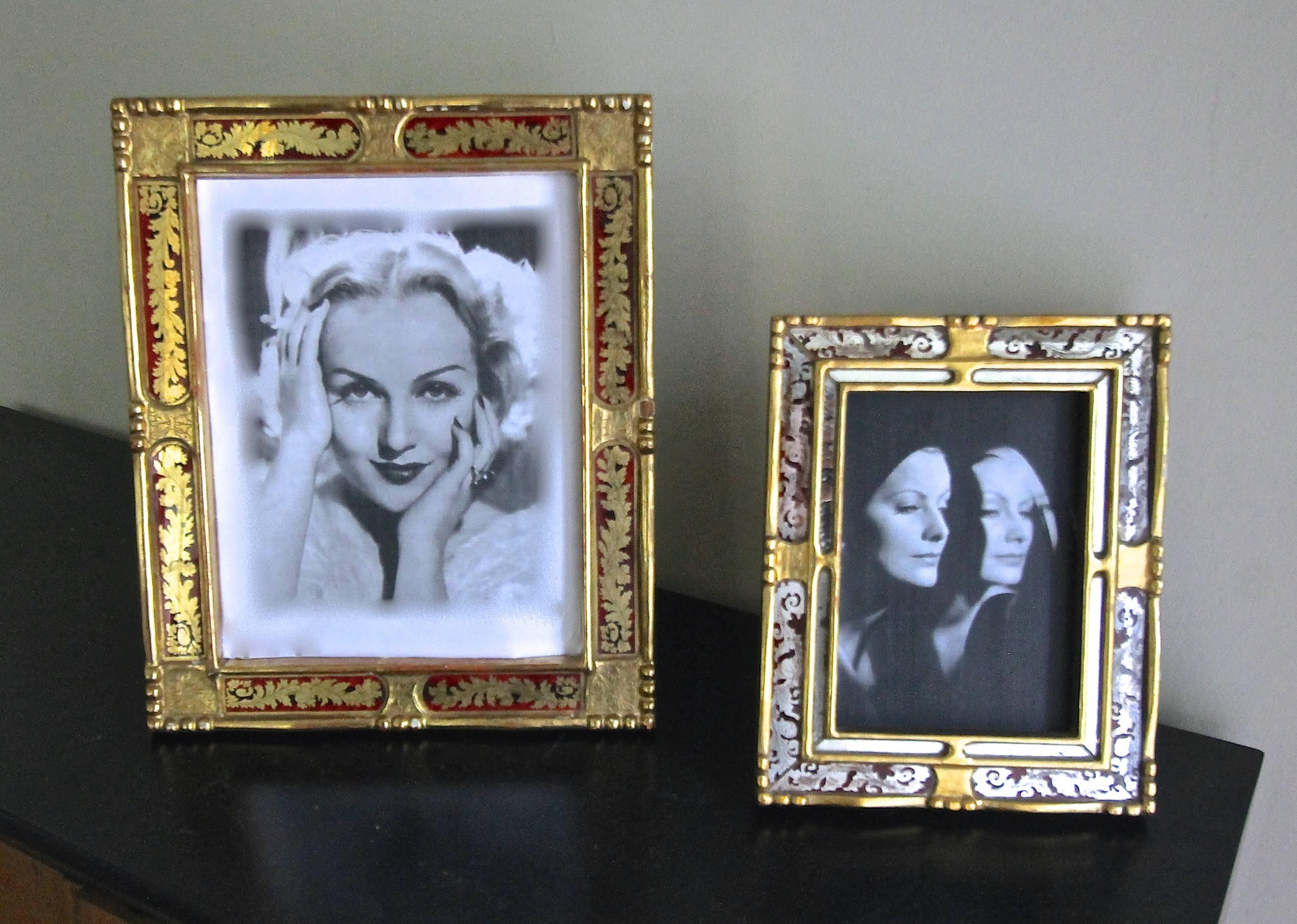 Two Italian Gilt Wood Picture Frames For Sale 5