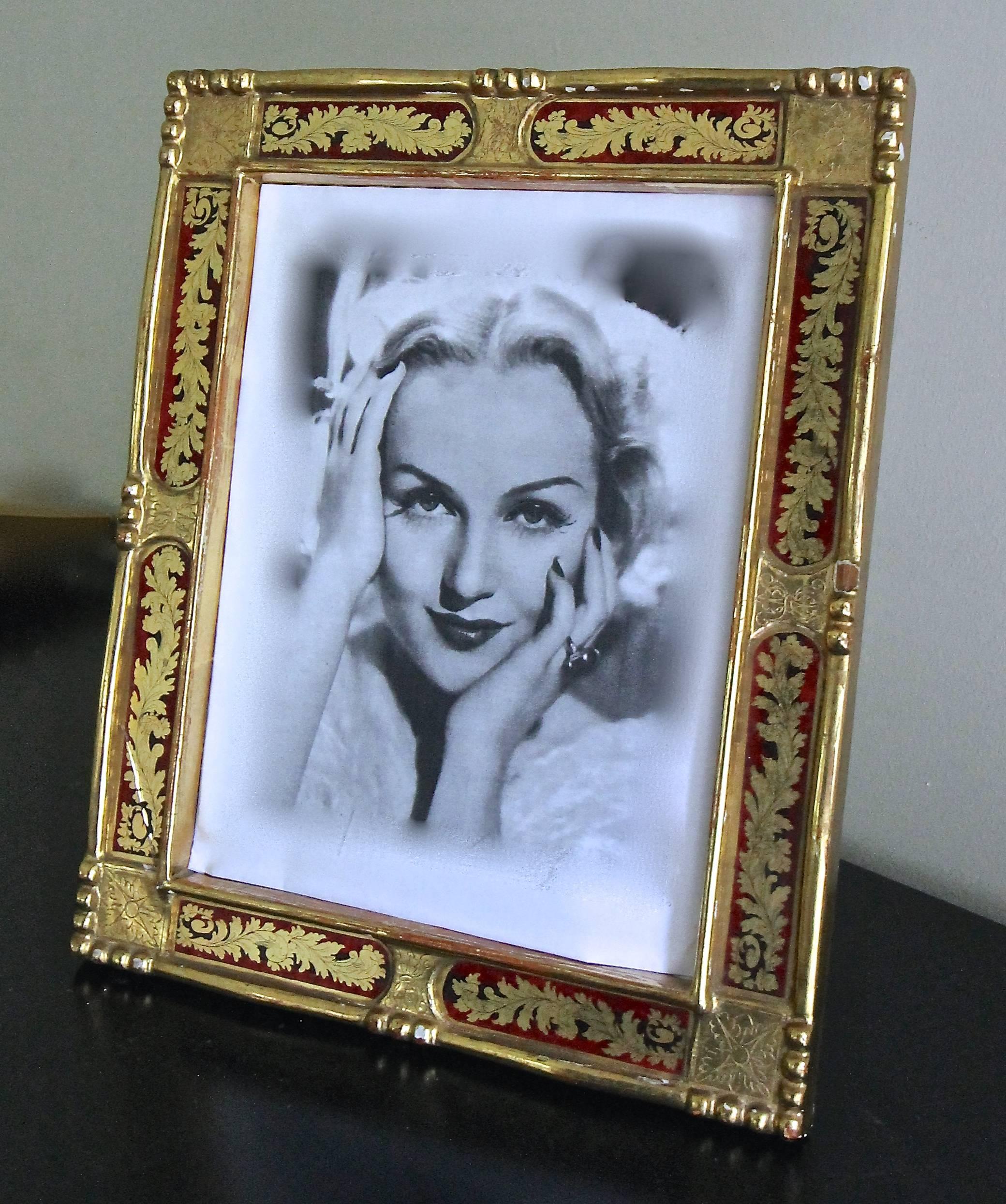 Mid-20th Century Two Italian Gilt Wood Picture Frames For Sale