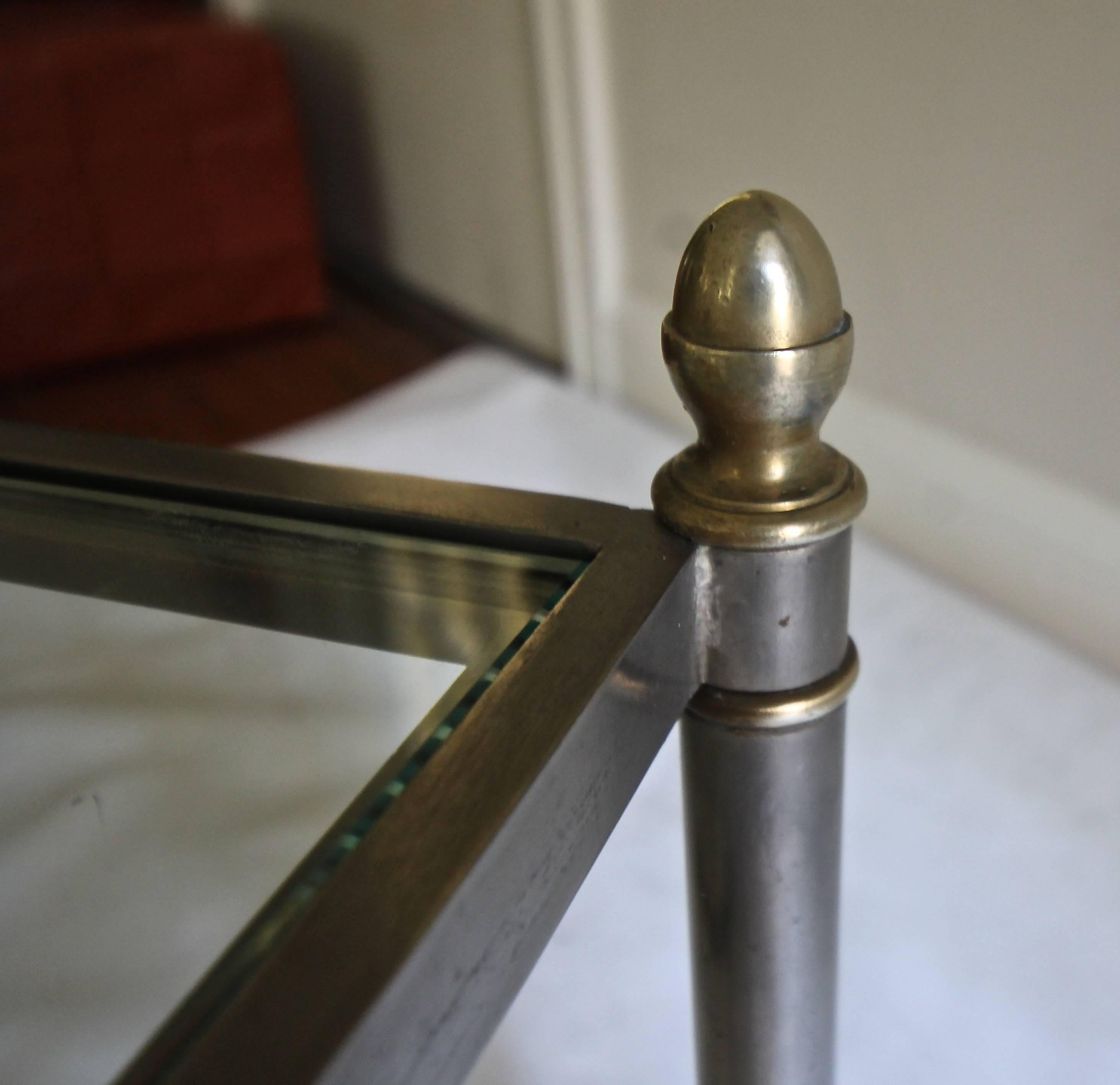 Italian Jansen Style Steel Brass Side or End Table 3