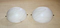 Six Alabaster Wall Sconces by Lightolier