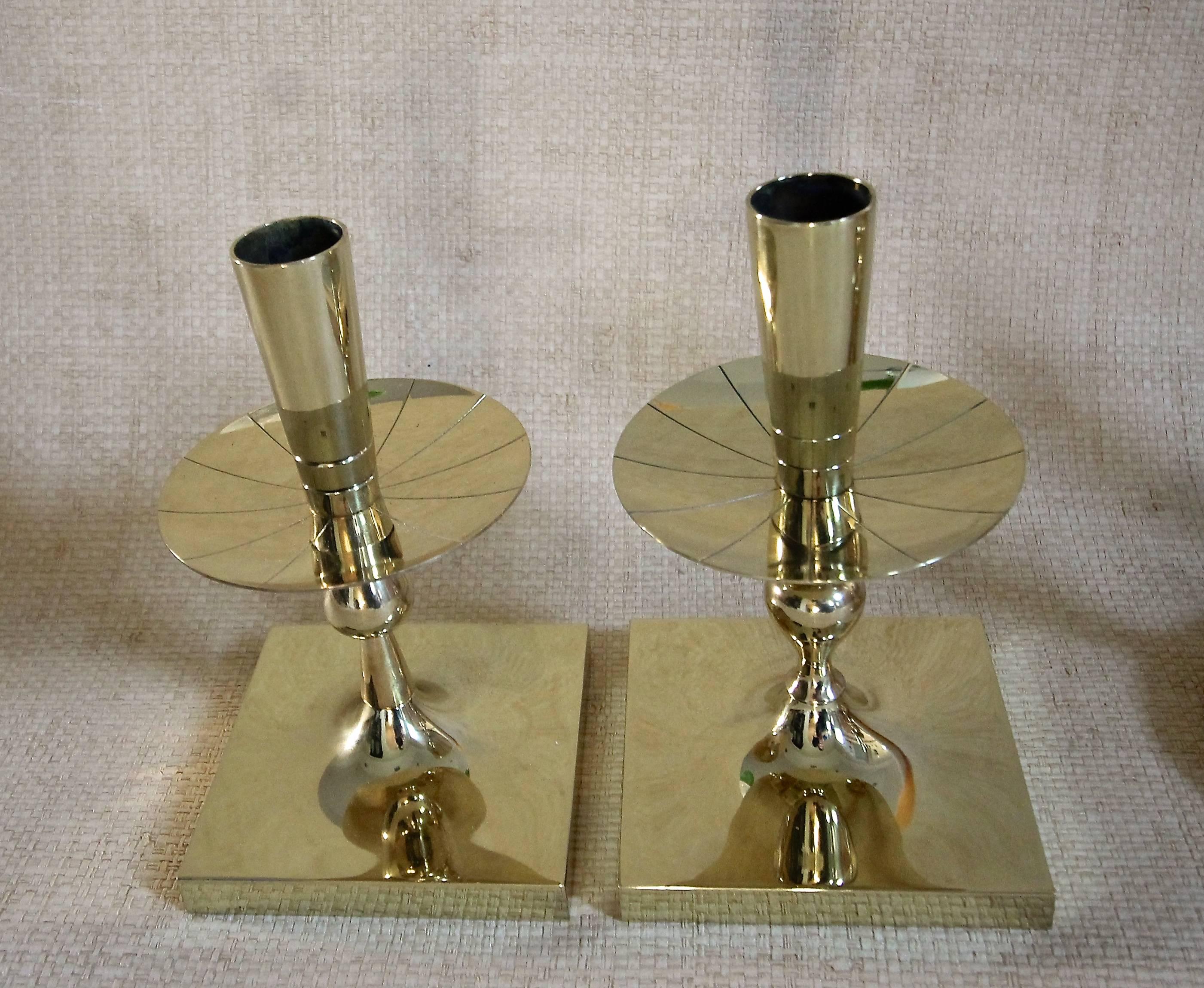 Collection of Tommi Parzinger for Dorlyn Brass Candlesticks 1