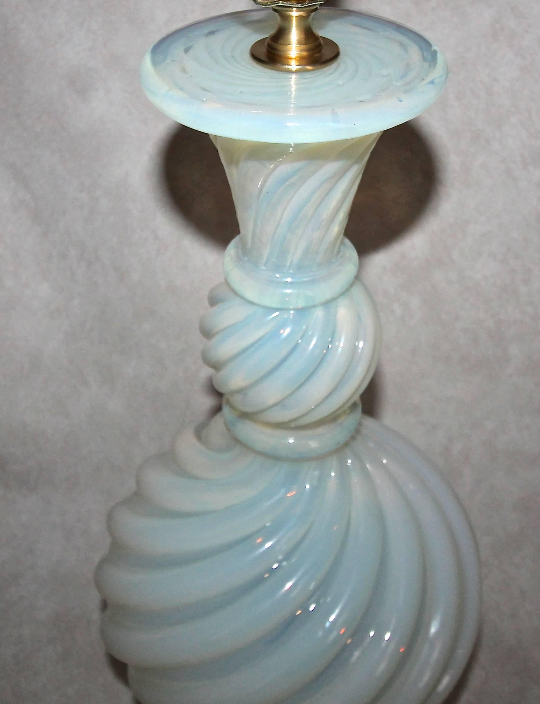 Rare Barovier & Toso Murano Opalescent Glass Table Lamp 2