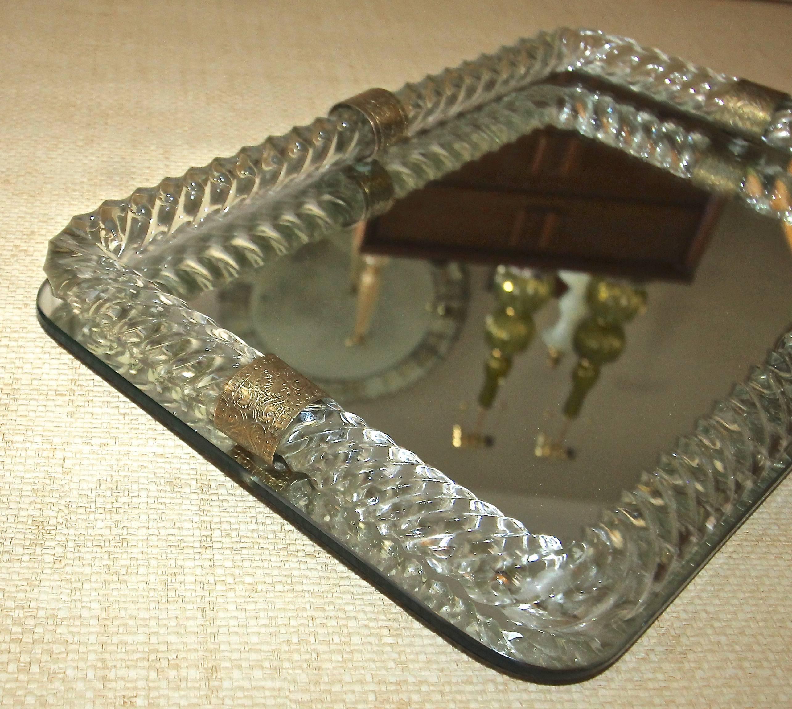 Mid-20th Century Murano Twisted Glass Rope Vanity Tray