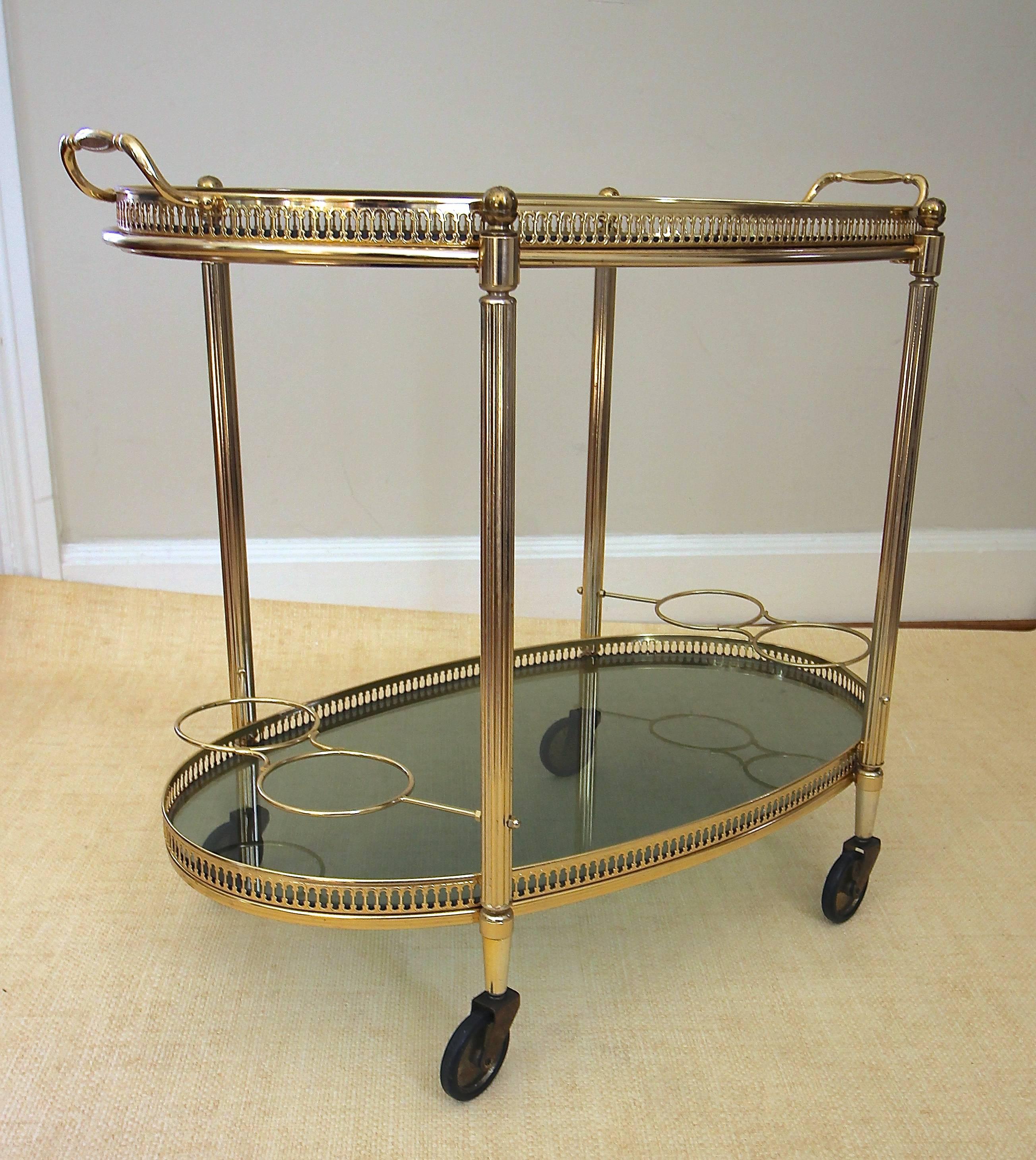 Brass-Plated Bar Cart 2