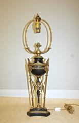 French Bronze Patinated Empire Style Table Lamp