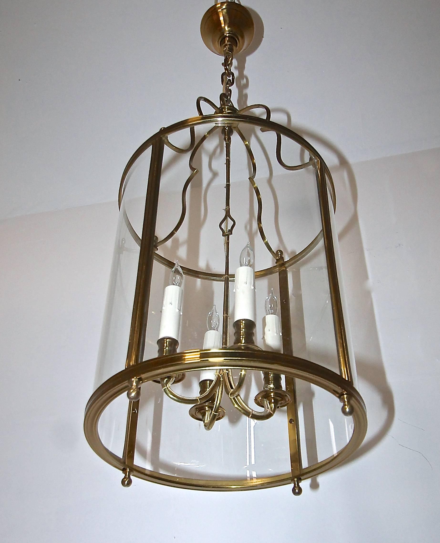 20th Century Maison Baguès French Bronze Ceiling Lantern Light