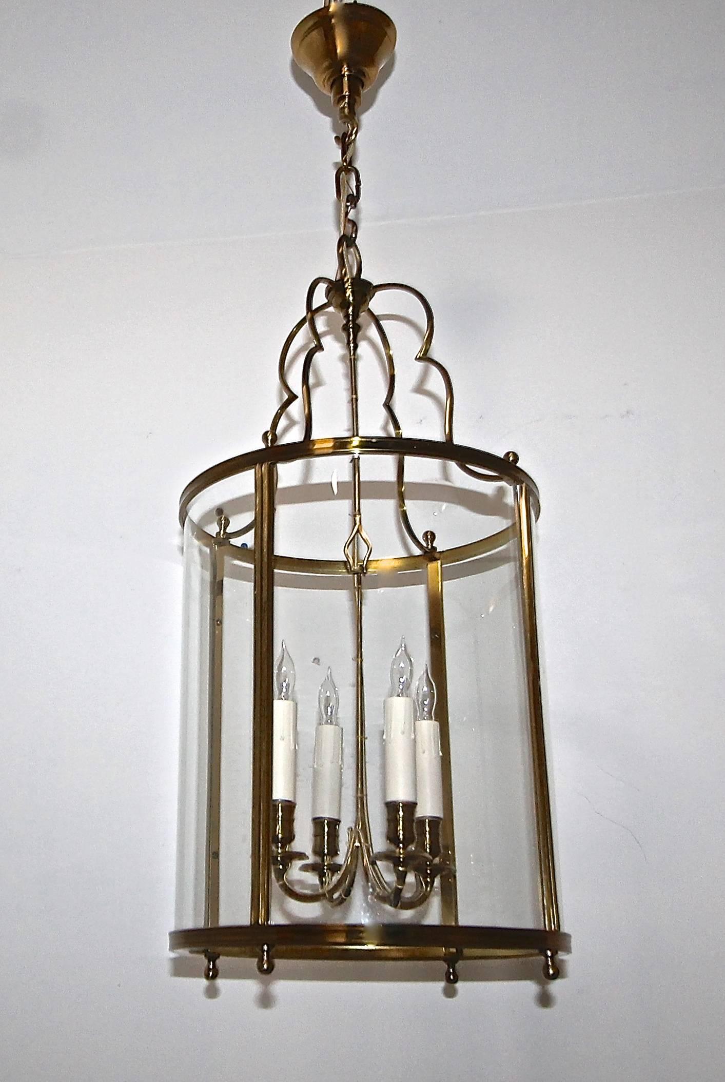 Maison Baguès French Bronze Ceiling Lantern Light In Excellent Condition In Dallas, TX