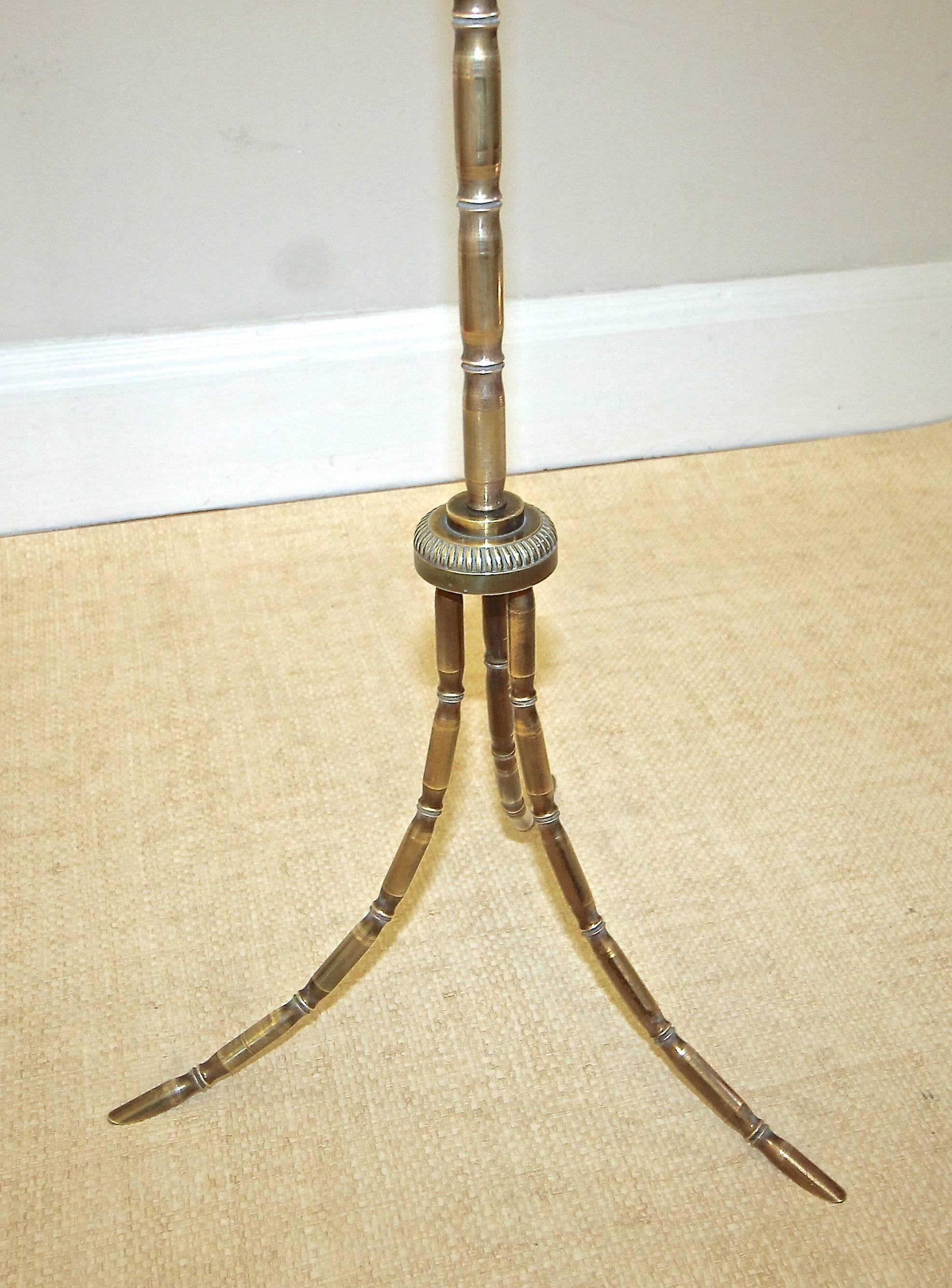 French Maison Bagues Faux Bamboo Bronze Side End Table 5
