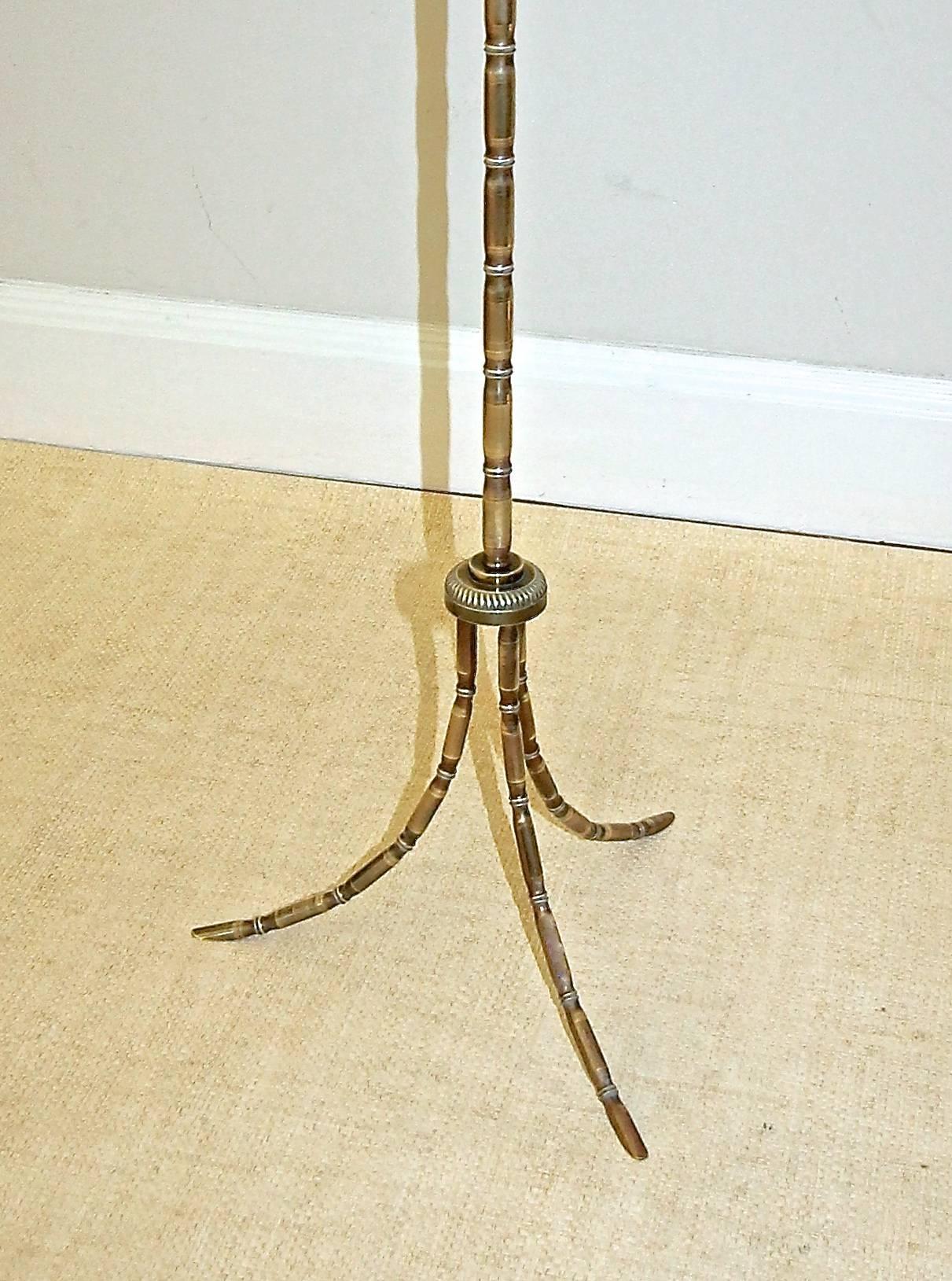 French Maison Bagues Faux Bamboo Bronze Side End Table 2