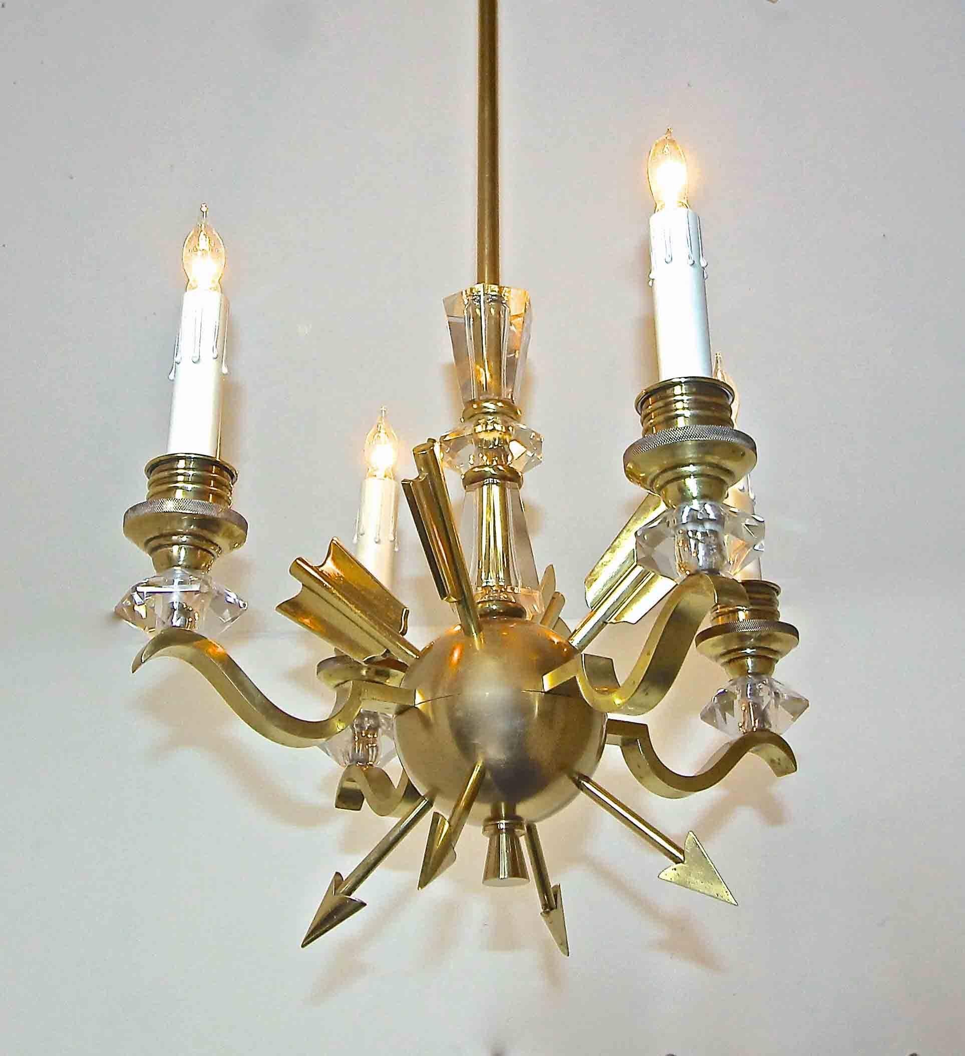 arrow crystal chandelier
