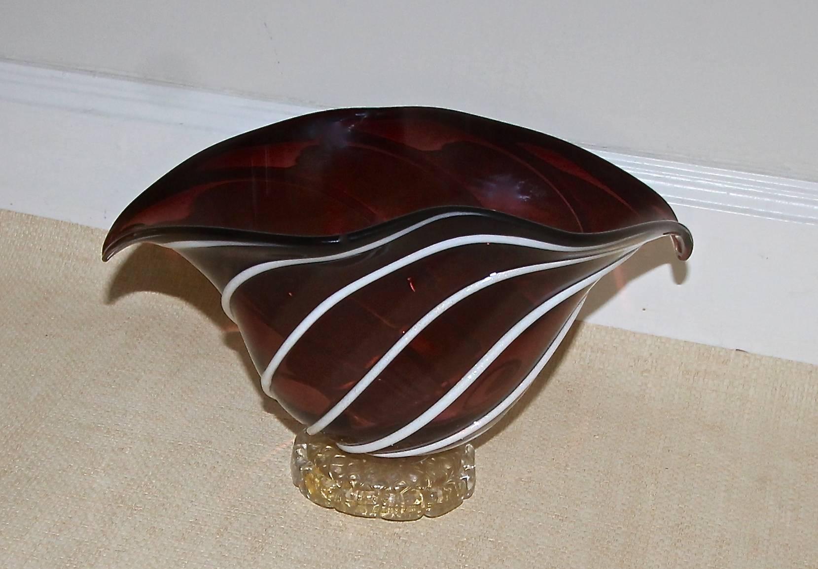 Barovier Murano Glass Centerpiece Bowl 1