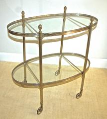 French Brass Bar or Tea Cart