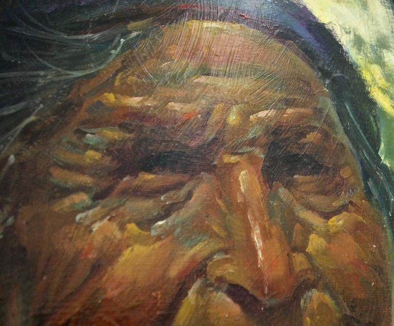 Ernesto Zepeda Native American Oil Painting For Sale at 1stDibs