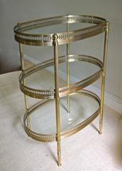 French or Italian Brass Three-Tier Side Table