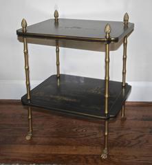 Bagues Style Faux Bamboo Chinoiserie Side Table
