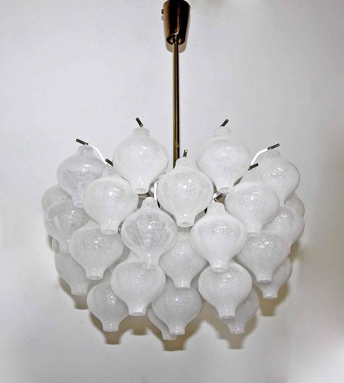 Kalmar Onion "Tulipan" Shaped Glass Chandelier at 1stDibs