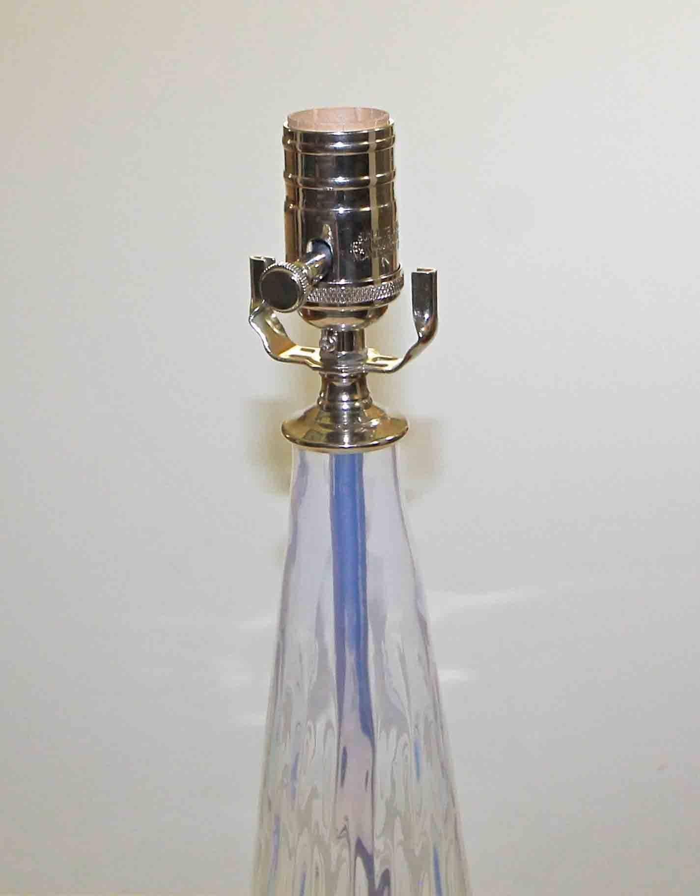 Murano Italian Opalescent Glass Lamp For Sale 2