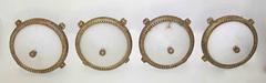 Set of Four Giltwood Alabaster Pendant Ceiling Lights